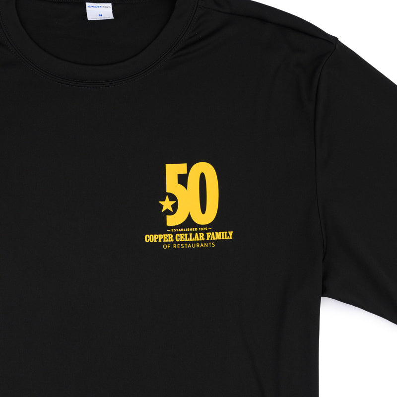 Copper Cellar Family 50th Anniversary Performance Tee - Black