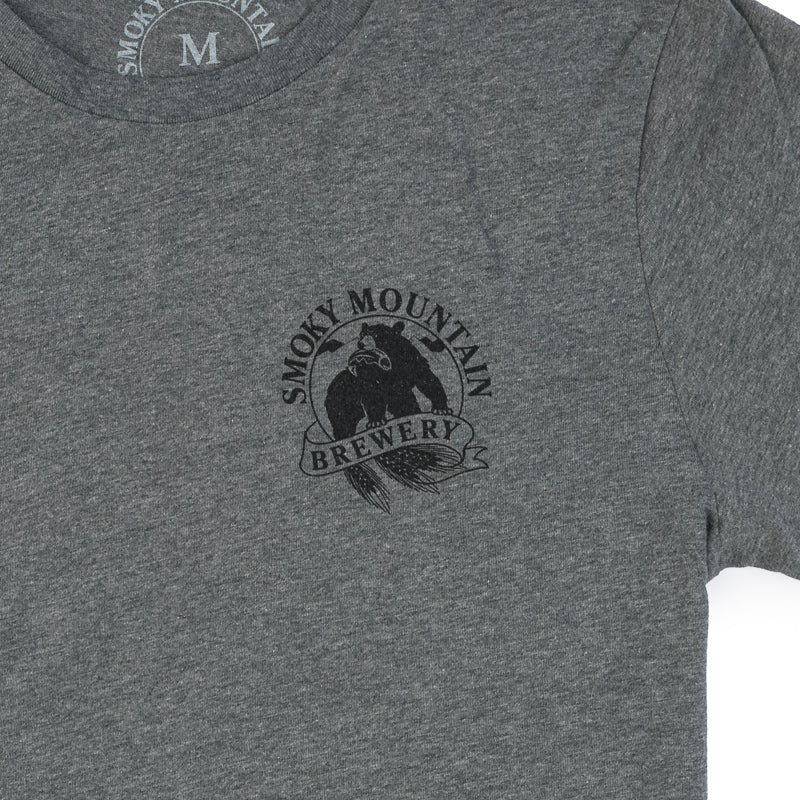 SMB Brews & Grub Tee - Deep Heather Grey