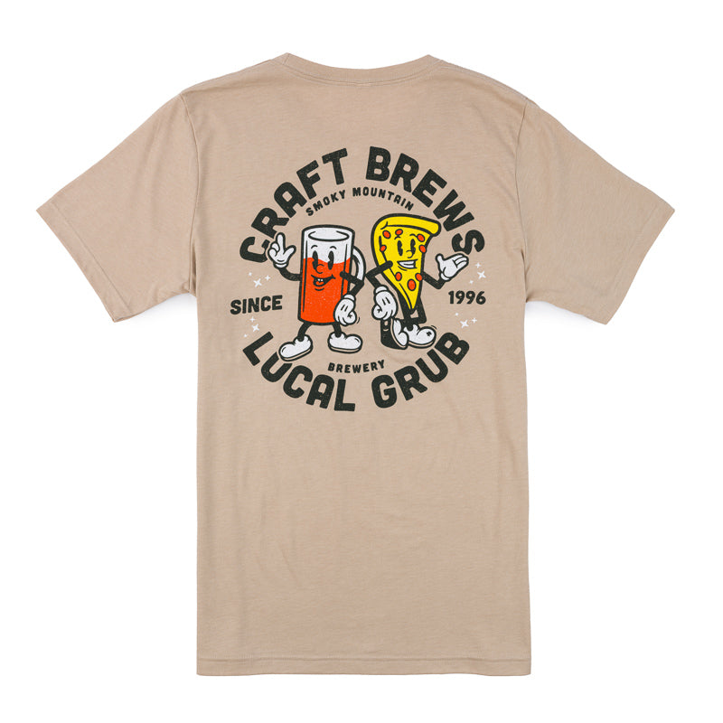 SMB Brews & Grub Tee - Heather Tan
