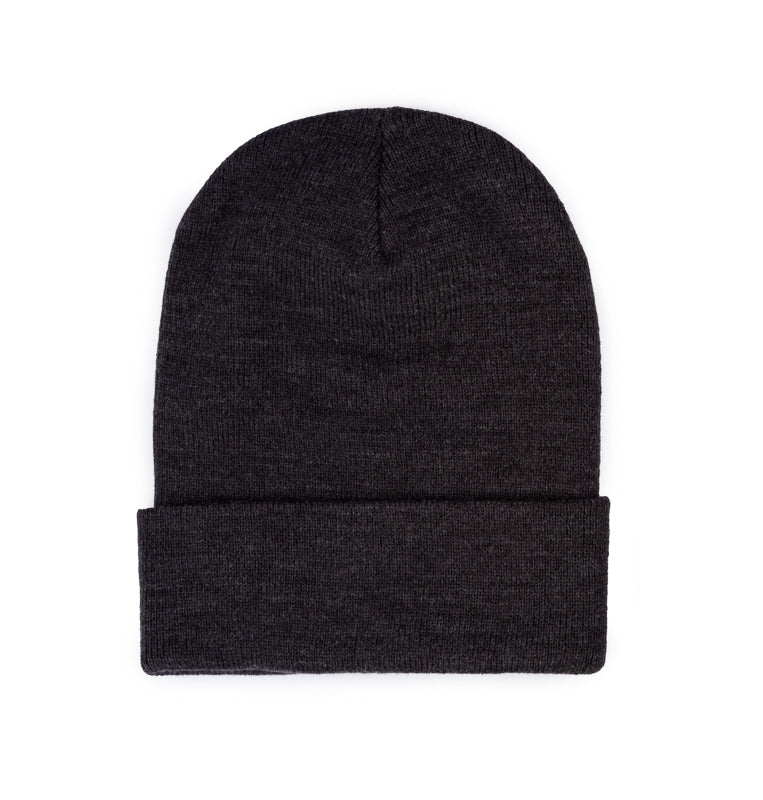 SMB Script Patch Cuff Beanie - Heather Black