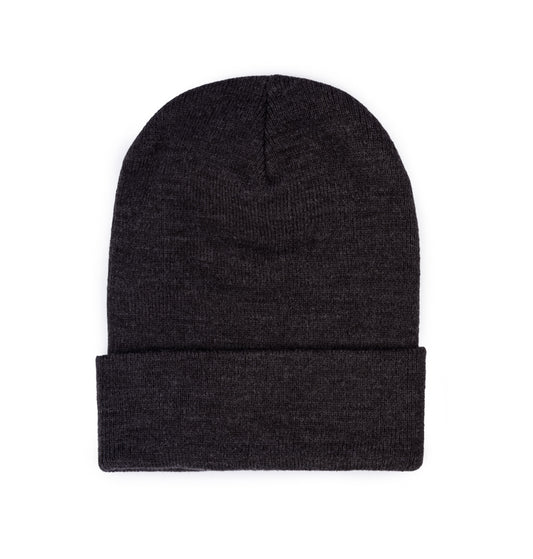 SMB Script Patch Cuff Beanie - Heather Black