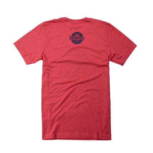 Calhoun's Pig Tee - Heathered Red