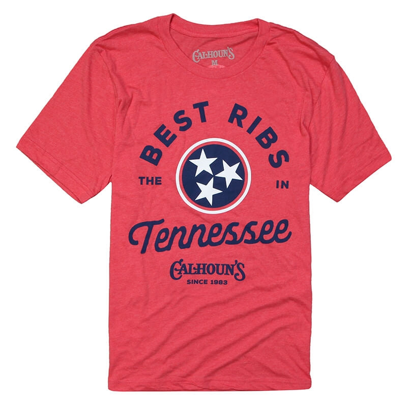 Calhoun's TN Ribs Tee - Red Heather