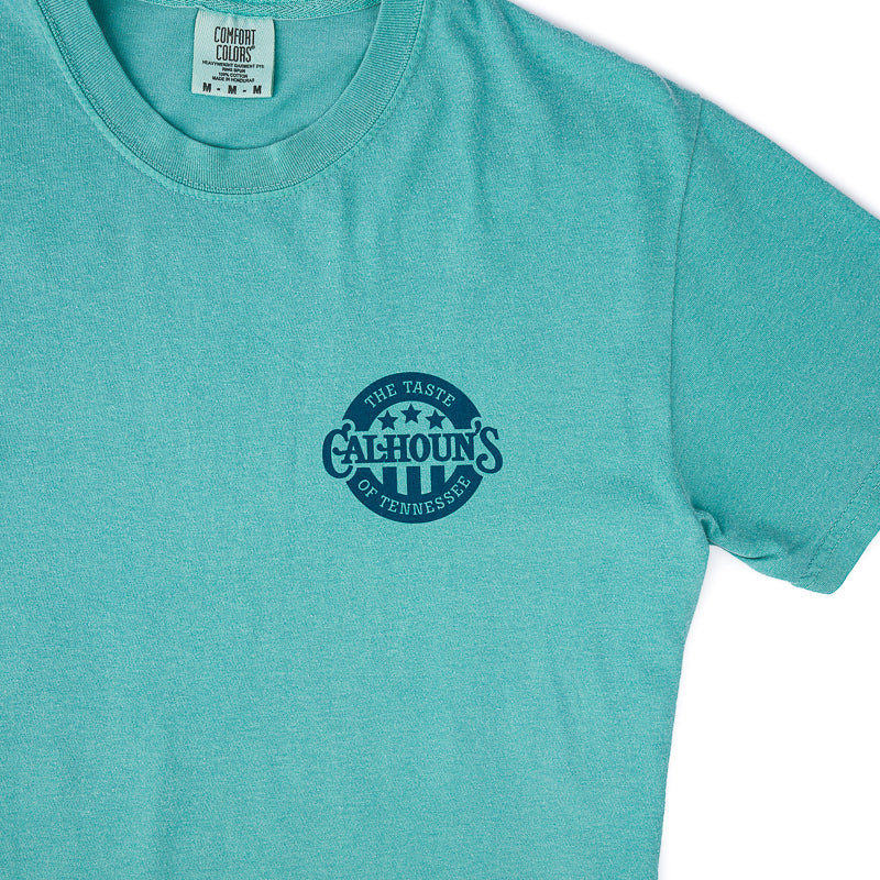 Calhoun's BBQ Tee - Seafoam