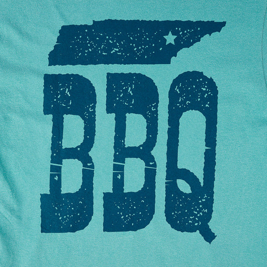Calhoun's BBQ Tee - Seafoam