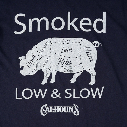 Calhoun's Low & Slow Tee - Navy