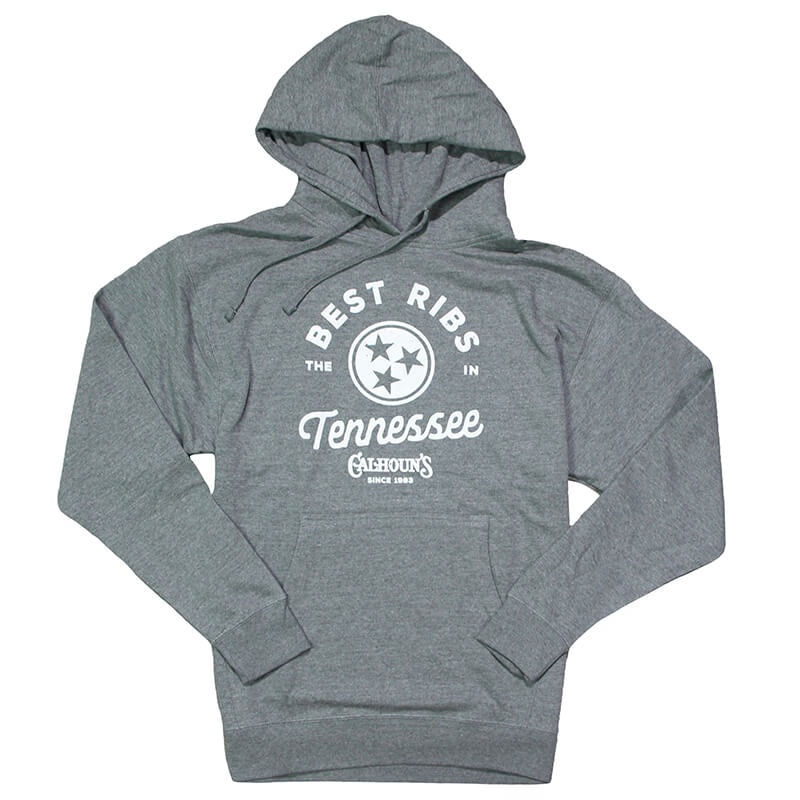 Calhoun's Best Ribs Hooded Sweatshirt - Gunmetal Heather