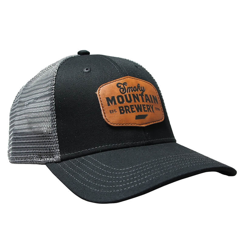 SMB Leather Patch Cap - Black | Grey