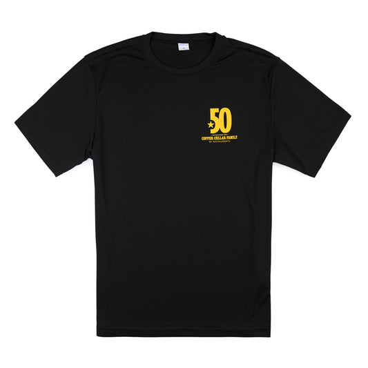 Copper Cellar Family 50th Anniversary Performance Tee - Black