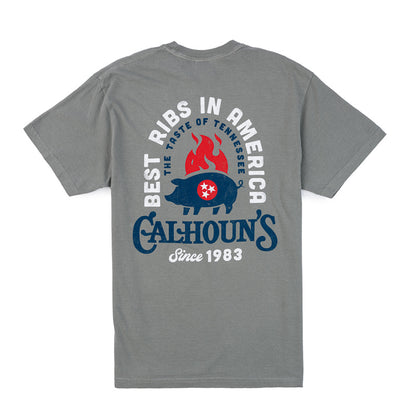 Calhoun's Best Ribs Tee - Grey