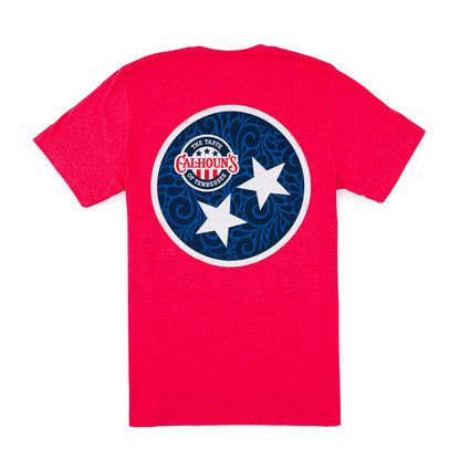 Calhoun's Tri Star Tee - Heather Red