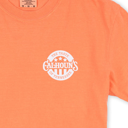 Calhoun's Raised on Sweet Tea & BBQ Tee - Melon