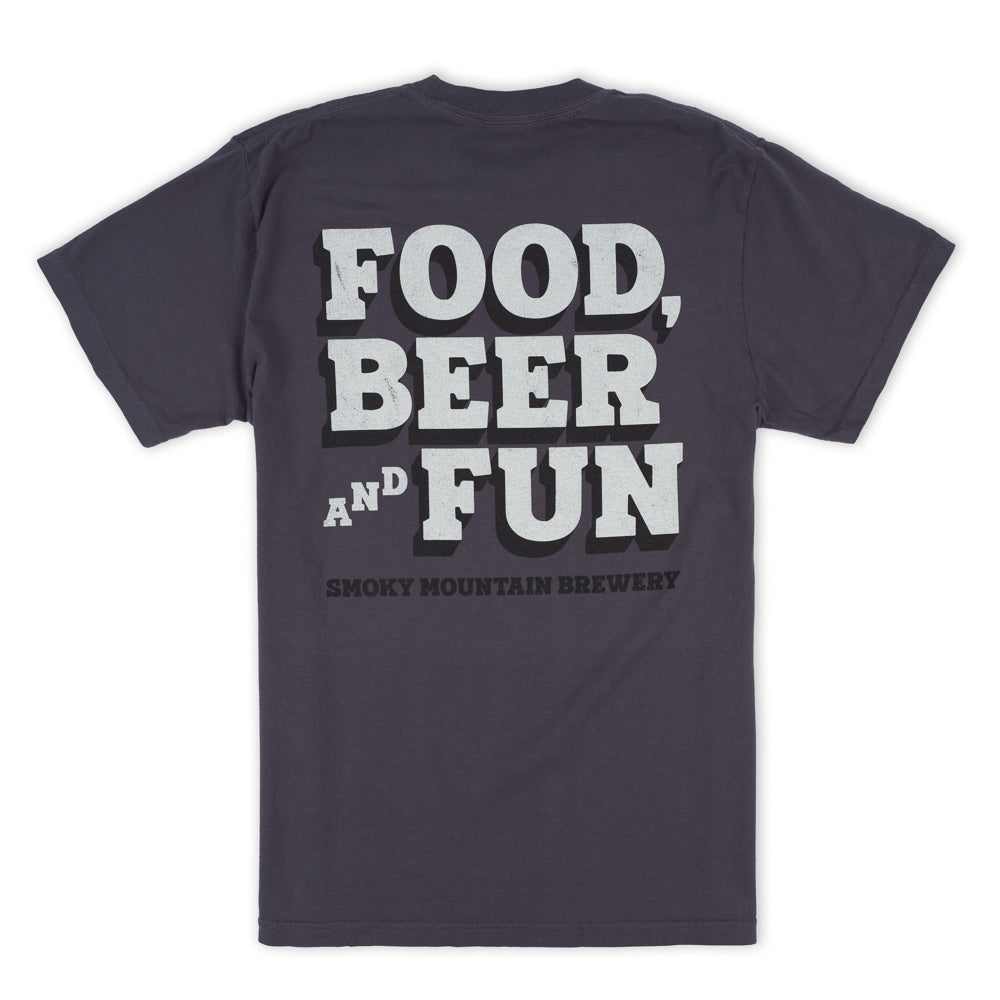 SMB Food Beer & Fun Tee - Graphite
