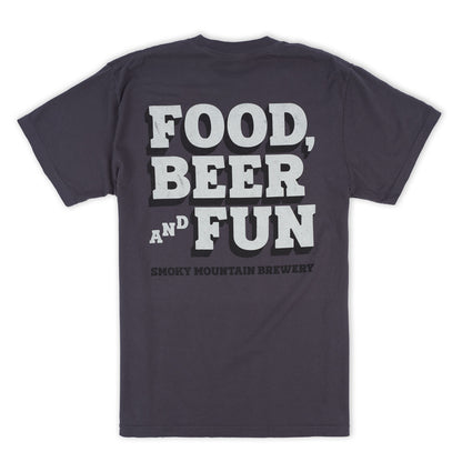 SMB Food Beer & Fun Tee - Graphite