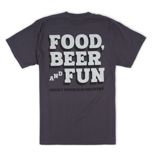 SMB Food Beer & Fun Tee - Graphite