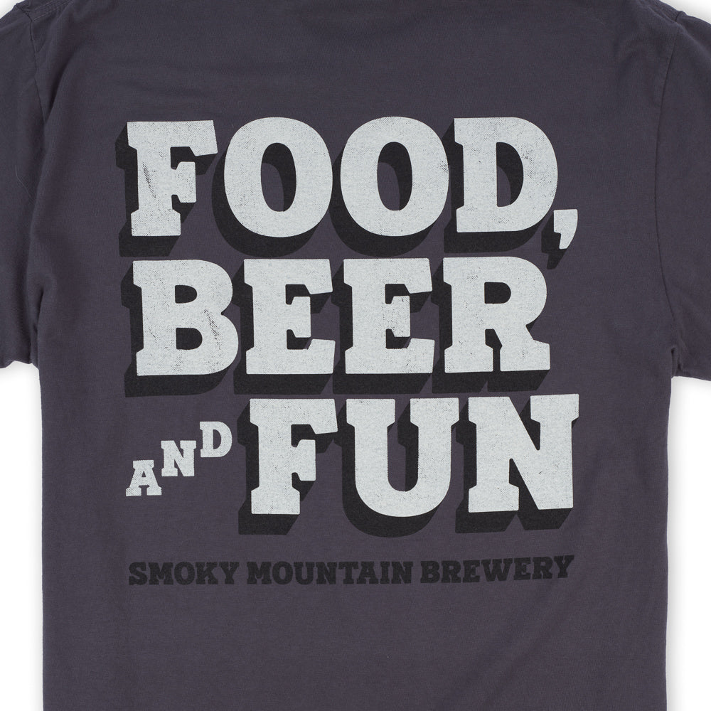 SMB Food Beer & Fun Tee - Graphite