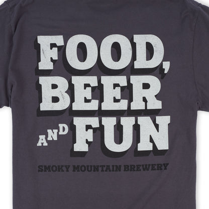 SMB Food Beer & Fun Tee - Graphite