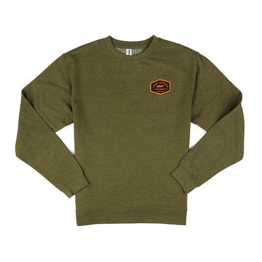 SMB Brew Patch Crew Sweatshirt - Army Heather