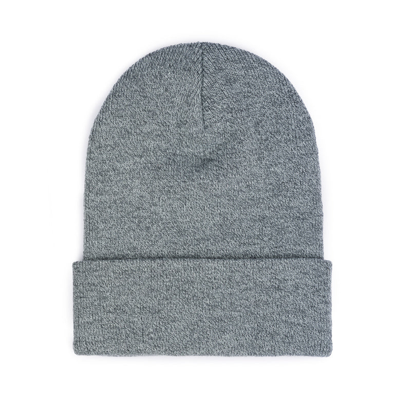 SMB Script Patch Cuff Beanie - Heather Gunmetal