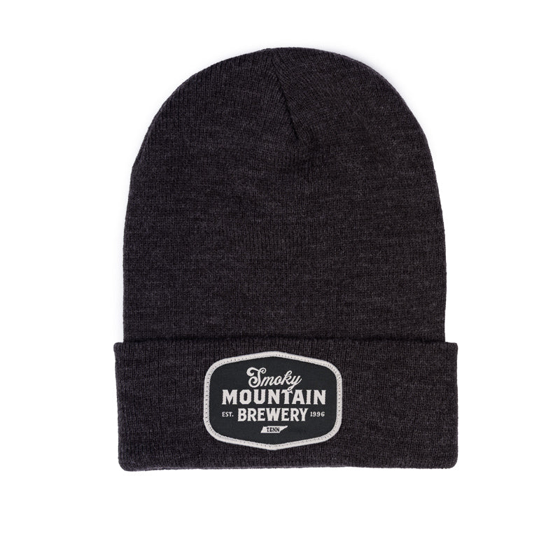 SMB Script Patch Cuff Beanie - Heather Black