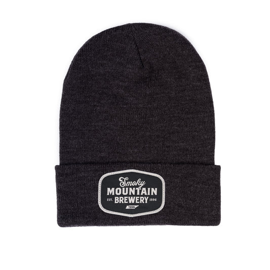 SMB Script Patch Cuff Beanie - Heather Black