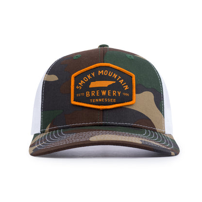 SMB Brew Patch OC Trucker Cap - Camo / White