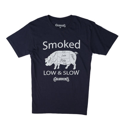 Calhoun's Low & Slow Tee - Navy - CLEARANCE
