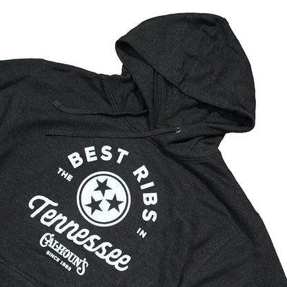Calhoun's Best Ribs Hooded Sweatshirt - Charcoal Heather
