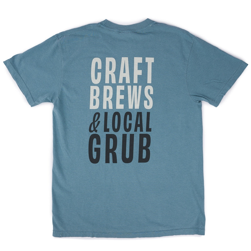 SMB Local Grub Tee Ice Blue Copper Food Gear