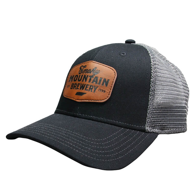 SMB Leather Patch Cap - Black | Grey